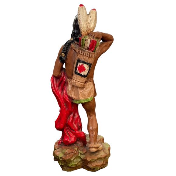 Vintage Native American Warrior Statue 1976 Universal Statuary Indian Figure - Picture 3 of 13